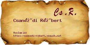 Csanádi Róbert névjegykártya