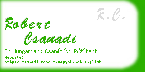 robert csanadi business card